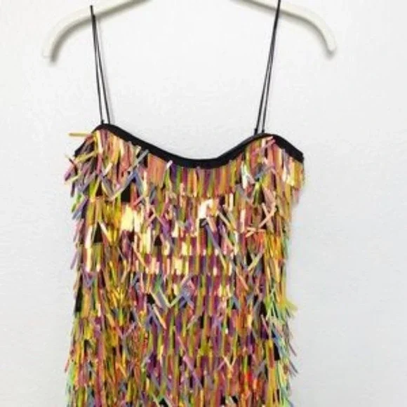 Milly Nickie Sequin Disco Midi Cocktail Dress New. New Years, holiday dress! - Picture 7 of 12